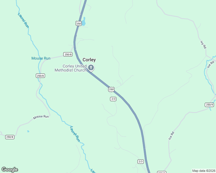 map of restaurants, bars, coffee shops, grocery stores, and more near County Route 2/3 in Barbour County
