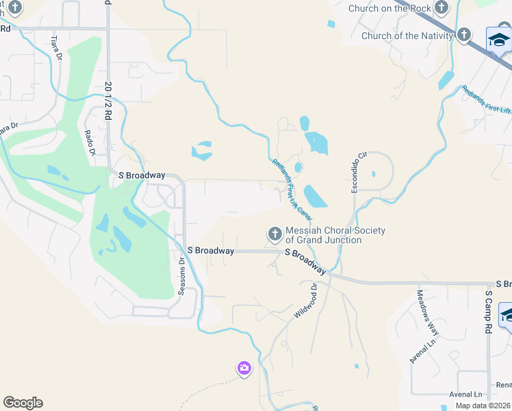 map of restaurants, bars, coffee shops, grocery stores, and more near 2103 Desert Hill Road in Grand Junction