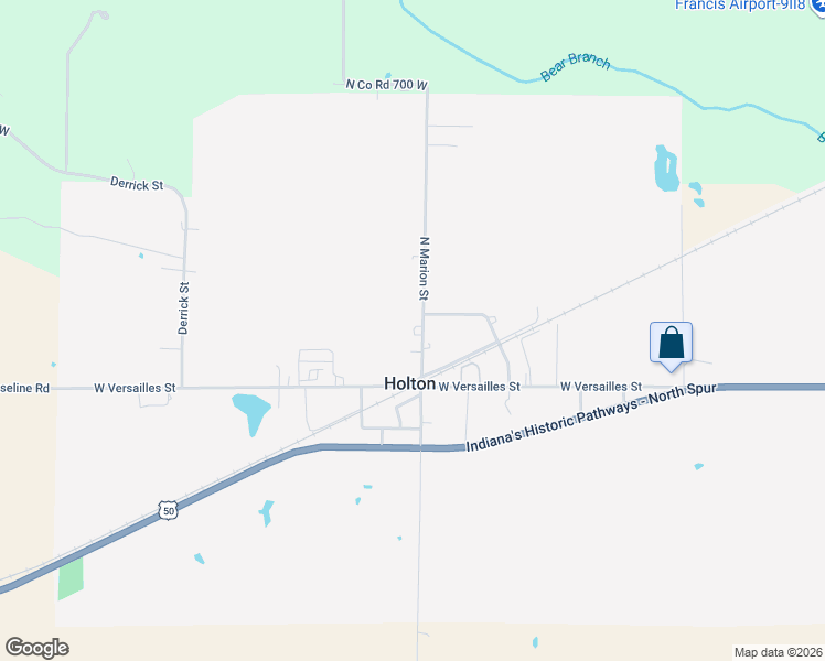 map of restaurants, bars, coffee shops, grocery stores, and more near 669 North Marion Street in Holton