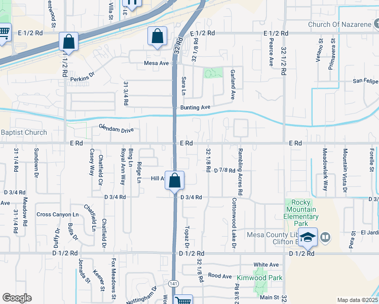map of restaurants, bars, coffee shops, grocery stores, and more near 490 Coronado Court in Clifton