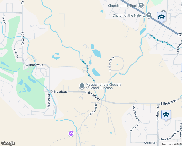 map of restaurants, bars, coffee shops, grocery stores, and more near 2111 Desert Hill Road in Grand Junction