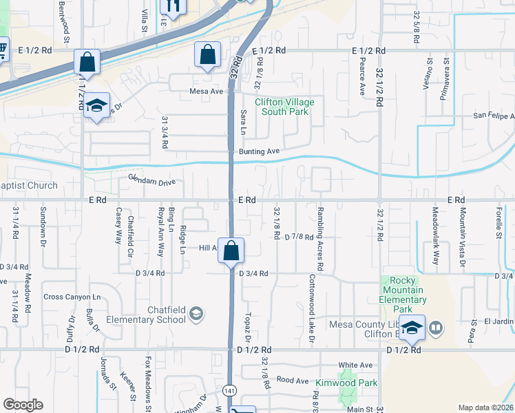 map of restaurants, bars, coffee shops, grocery stores, and more near 490 Coronado Court in Clifton
