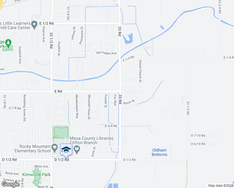 map of restaurants, bars, coffee shops, grocery stores, and more near 492 Fox Run in Clifton