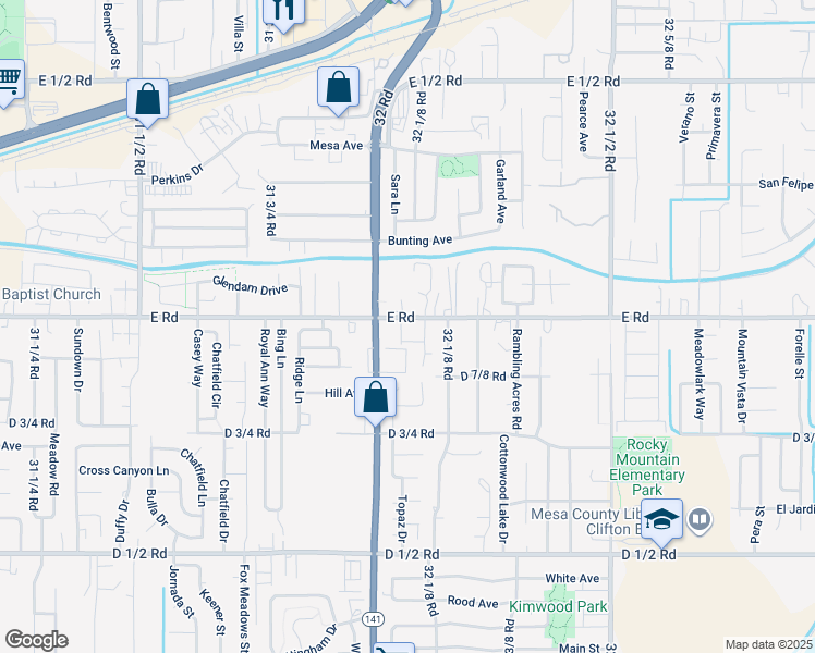 map of restaurants, bars, coffee shops, grocery stores, and more near 490 Coronado Court in Clifton