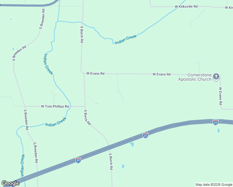map of restaurants, bars, coffee shops, grocery stores, and more near 8825 West Evans Road in Bloomington