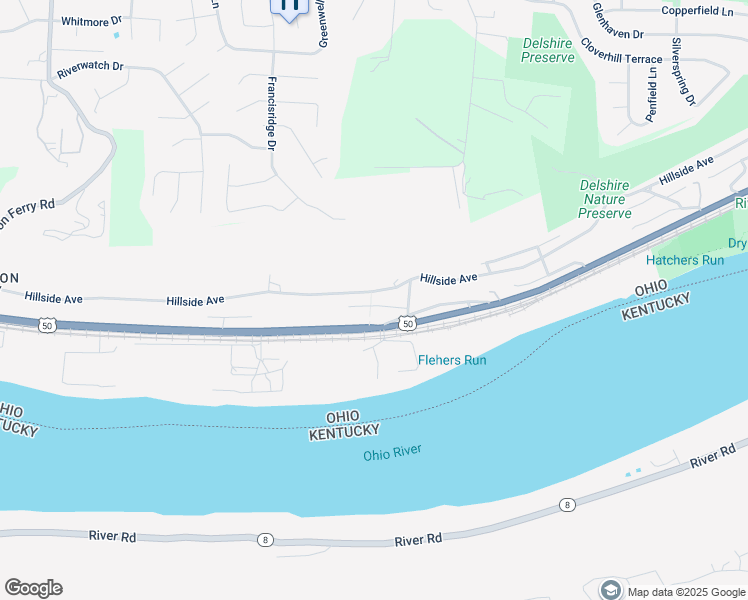map of restaurants, bars, coffee shops, grocery stores, and more near 3925 Wise Avenue in Cincinnati