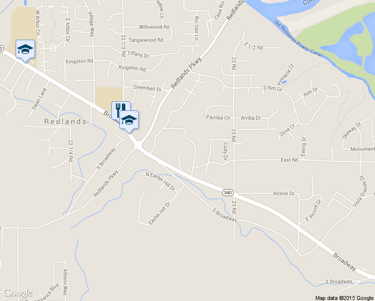 map of restaurants, bars, coffee shops, grocery stores, and more near 129 Columbine Drive in Grand Junction