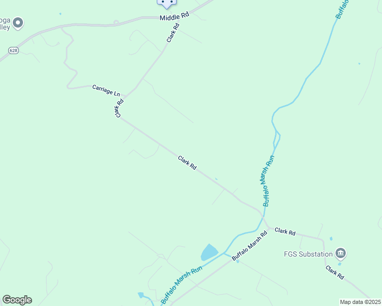 map of restaurants, bars, coffee shops, grocery stores, and more near 609 Clark Road in Stephens City
