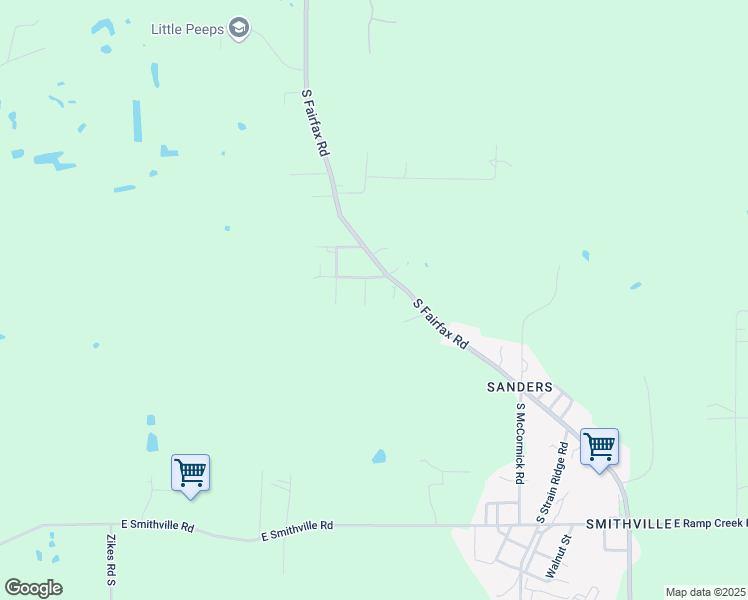 map of restaurants, bars, coffee shops, grocery stores, and more near 6499 C Street in Bloomington