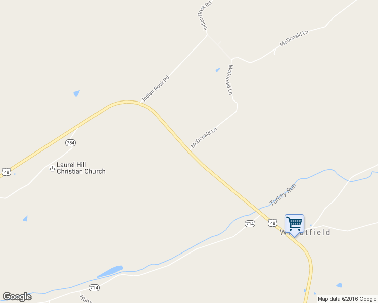map of restaurants, bars, coffee shops, grocery stores, and more near 84 McDonald Lane in Strasburg