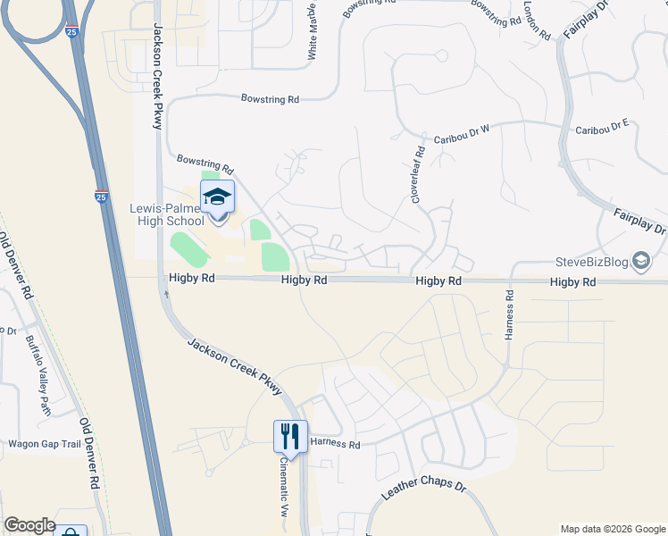 map of restaurants, bars, coffee shops, grocery stores, and more near 1126 Yellow Dogwood Heights in Monument