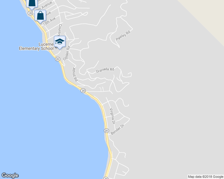 map of restaurants, bars, coffee shops, grocery stores, and more near 6866 Lakeshore Boulevard in Lucerne