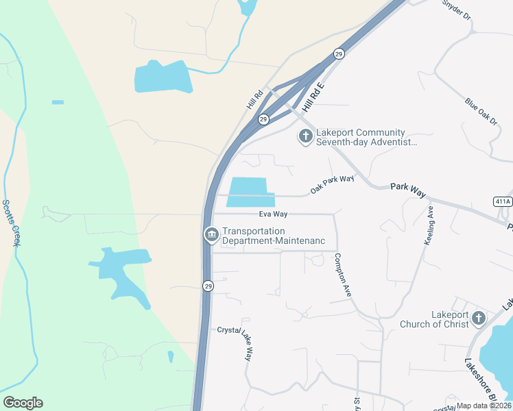 map of restaurants, bars, coffee shops, grocery stores, and more near 1105 Oak Park Way in Lakeport