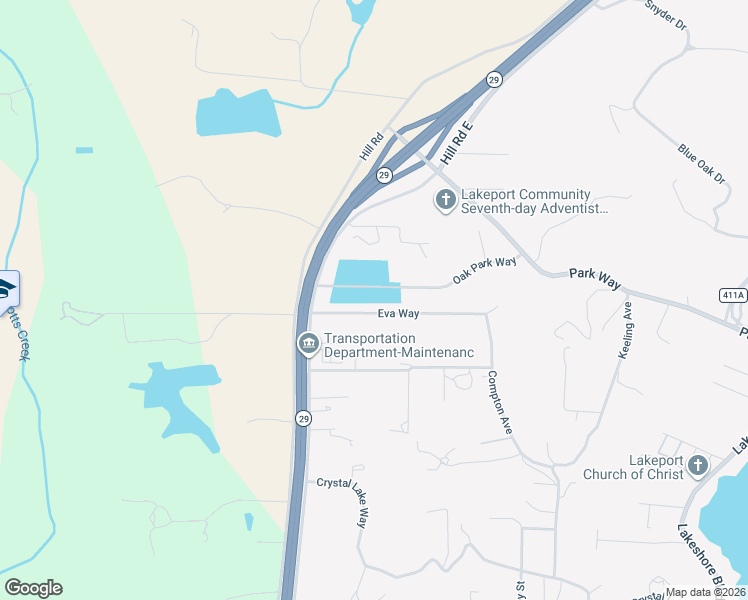 map of restaurants, bars, coffee shops, grocery stores, and more near 1105 Oak Park Way in Lakeport