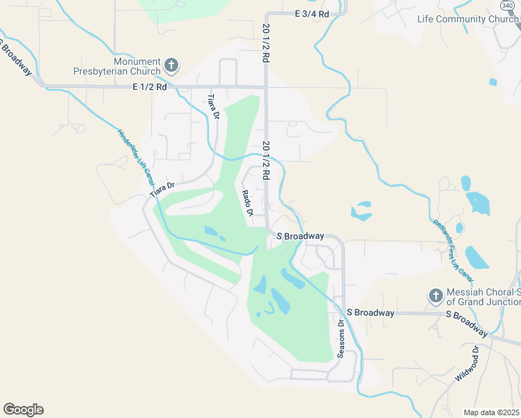 map of restaurants, bars, coffee shops, grocery stores, and more near 509 South Broadway in Grand Junction