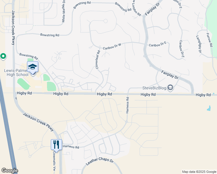 map of restaurants, bars, coffee shops, grocery stores, and more near 17022 River Birch Point in Monument