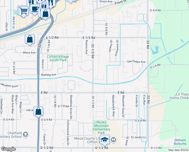 map of restaurants, bars, coffee shops, grocery stores, and more near in Clifton