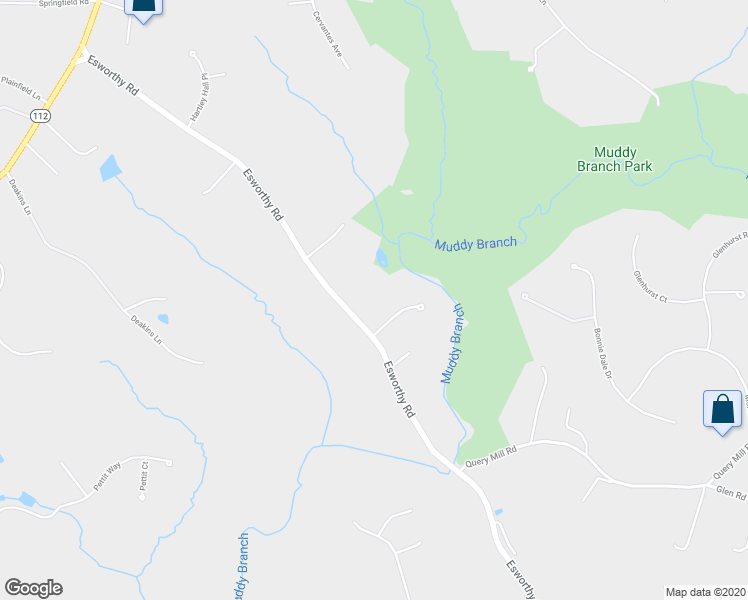 map of restaurants, bars, coffee shops, grocery stores, and more near 13617 Esworthy Road in Germantown