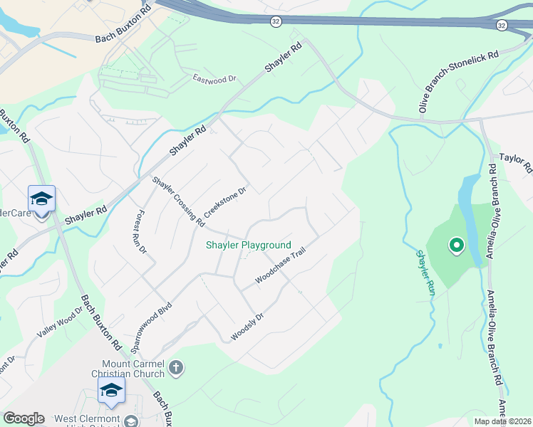 map of restaurants, bars, coffee shops, grocery stores, and more near 1208 Parkside Drive in Batavia