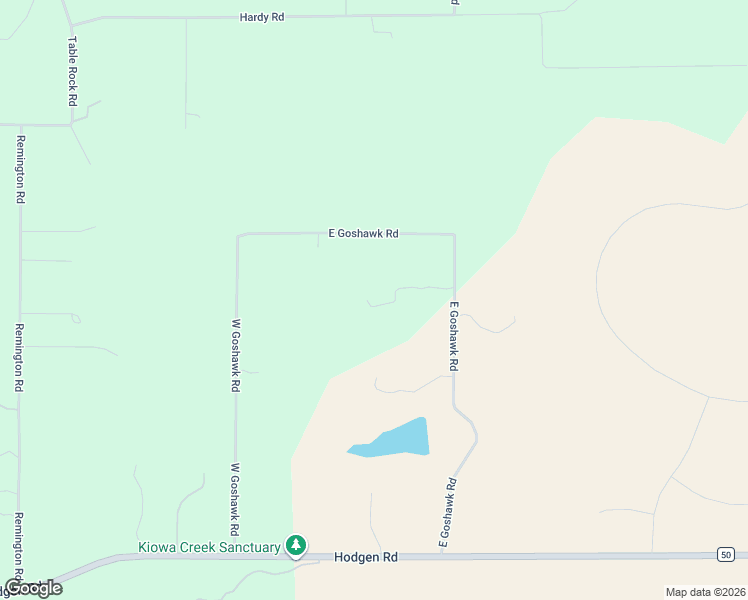 map of restaurants, bars, coffee shops, grocery stores, and more near 17160 Goshawk Road in Colorado Springs