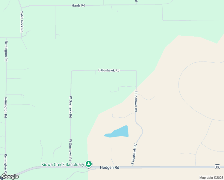 map of restaurants, bars, coffee shops, grocery stores, and more near 17160 Goshawk Road in Colorado Springs