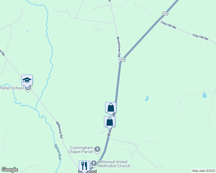 map of restaurants, bars, coffee shops, grocery stores, and more near 452 Solitude Lane in Boyce