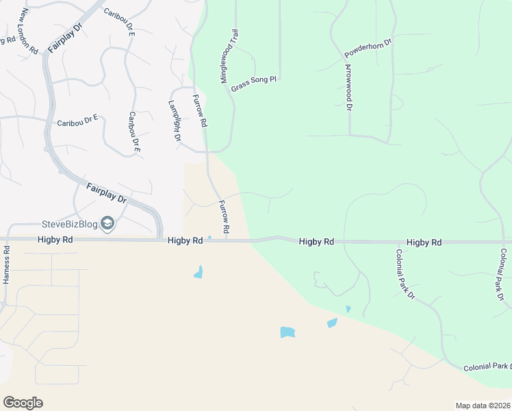 map of restaurants, bars, coffee shops, grocery stores, and more near Higby Road in Monument