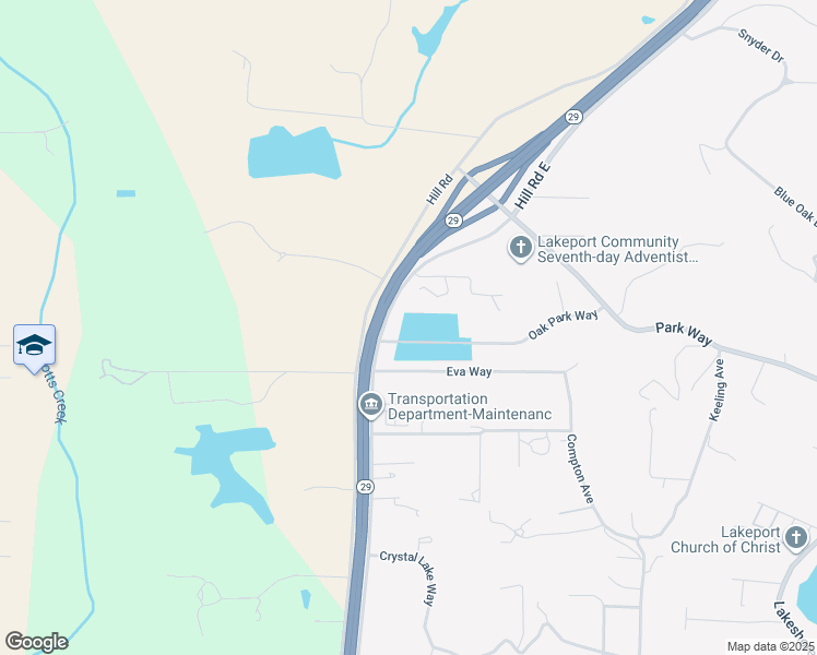 map of restaurants, bars, coffee shops, grocery stores, and more near 1250 Oak Park Way in Lakeport