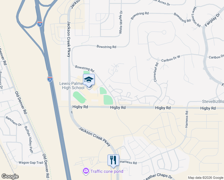 map of restaurants, bars, coffee shops, grocery stores, and more near 1340 Walters Point in Monument