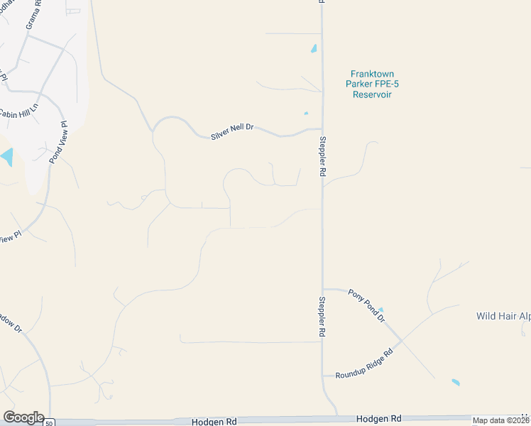 map of restaurants, bars, coffee shops, grocery stores, and more near 17443 Steppler Road in Colorado Springs