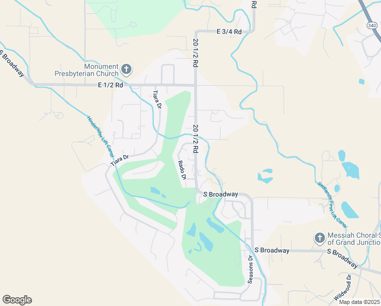map of restaurants, bars, coffee shops, grocery stores, and more near 523 South Broadway in Grand Junction