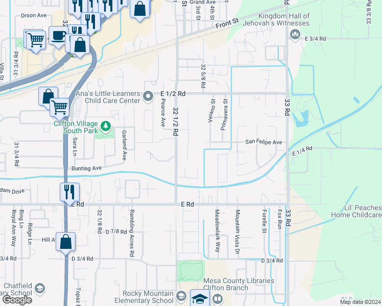 map of restaurants, bars, coffee shops, grocery stores, and more near 522 Pauline Street in Clifton