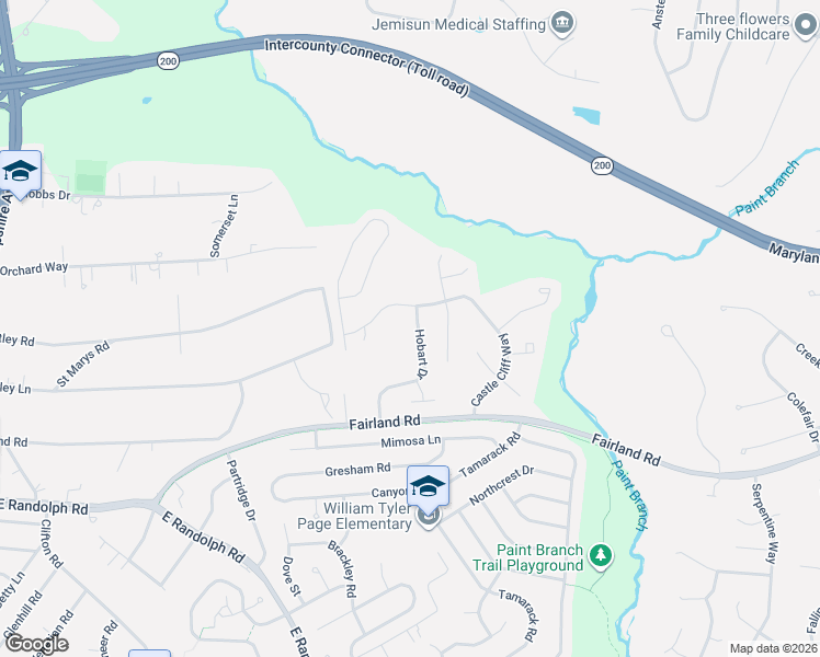 map of restaurants, bars, coffee shops, grocery stores, and more near 13720 Hobart Drive in Silver Spring