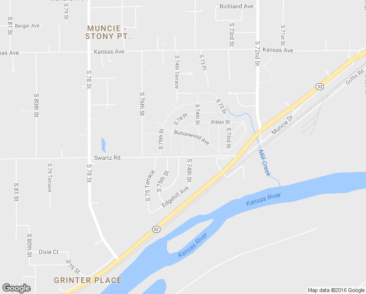 map of restaurants, bars, coffee shops, grocery stores, and more near 966 S 74th Terrace in Kansas City