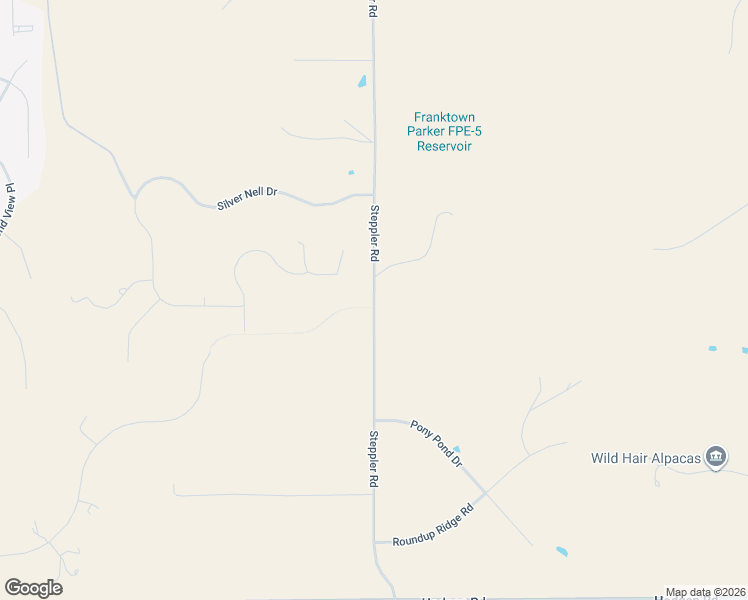 map of restaurants, bars, coffee shops, grocery stores, and more near 17443 Steppler Road in Colorado Springs