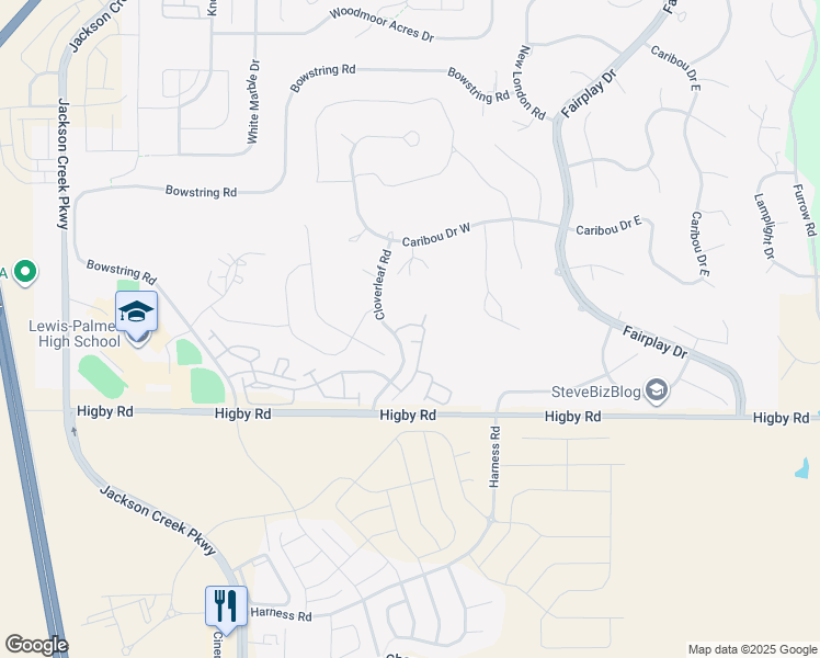 map of restaurants, bars, coffee shops, grocery stores, and more near 17156 Blue Mist Grove in Monument