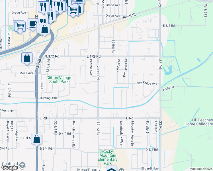 map of restaurants, bars, coffee shops, grocery stores, and more near 524 Pauline Street in Clifton