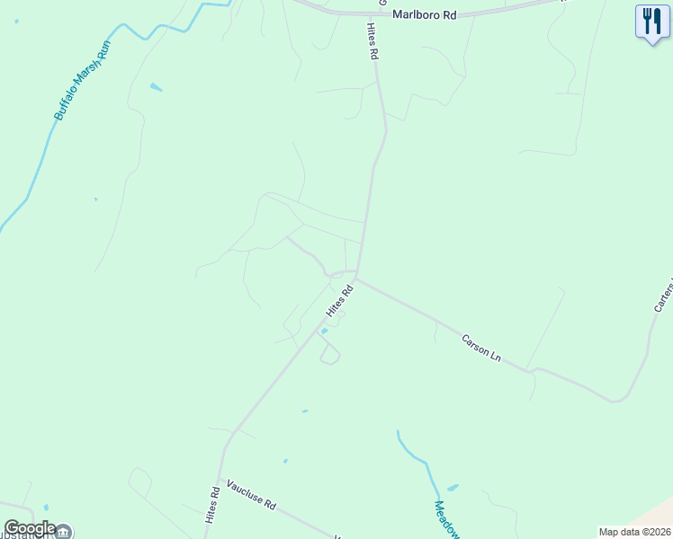 map of restaurants, bars, coffee shops, grocery stores, and more near 452 Hites Road in Stephens City