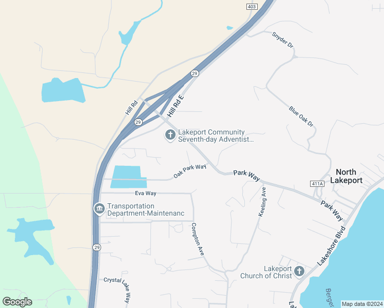 map of restaurants, bars, coffee shops, grocery stores, and more near 3350 Oak Park Court in Lakeport
