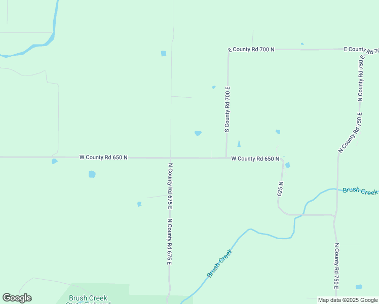 map of restaurants, bars, coffee shops, grocery stores, and more near 6830 East 650 North in Butlerville