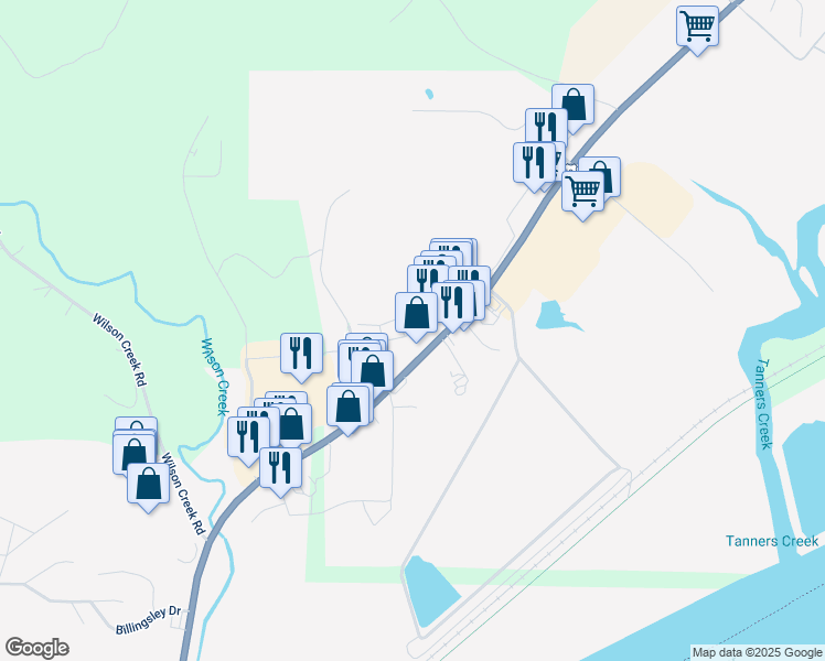 map of restaurants, bars, coffee shops, grocery stores, and more near in Lawrenceburg