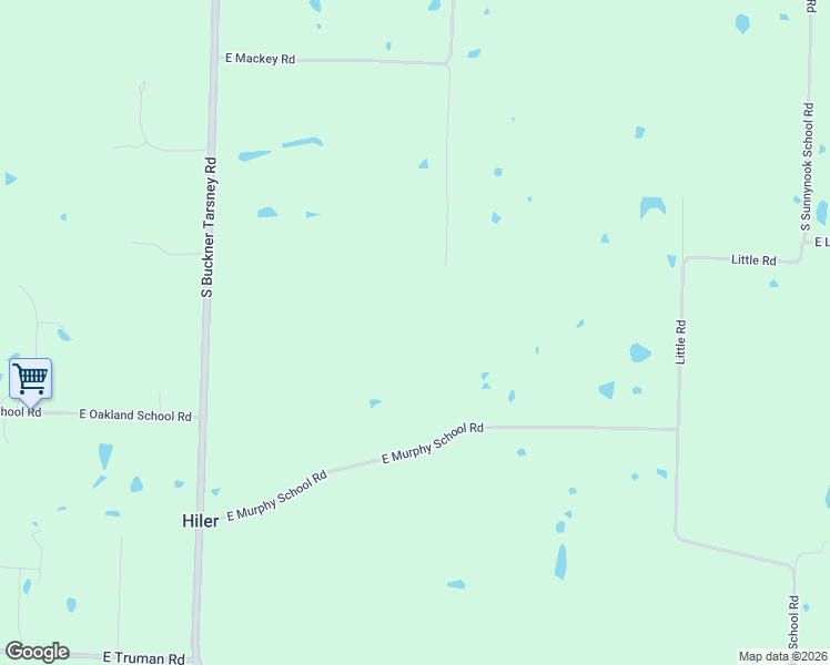 map of restaurants, bars, coffee shops, grocery stores, and more near 33007 East Mackey Road in Buckner