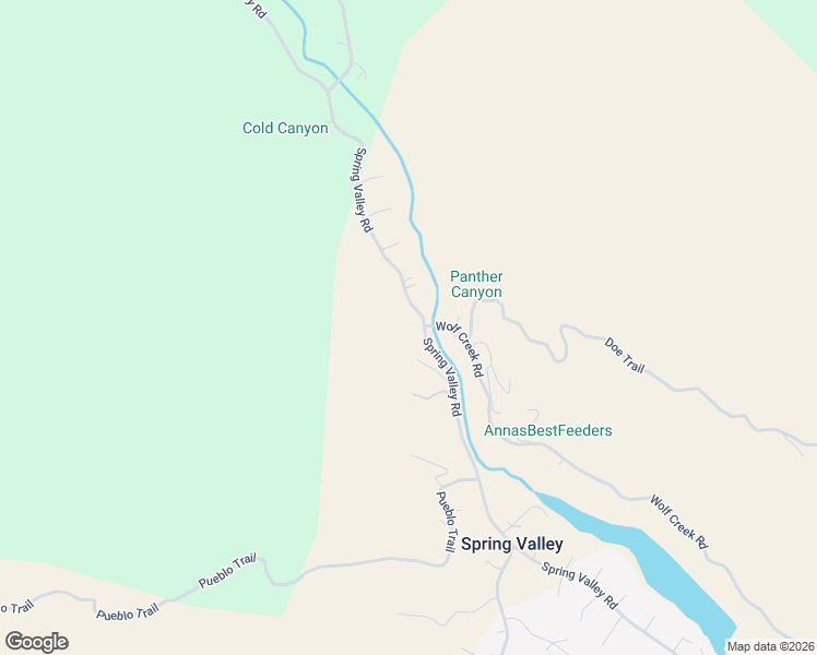 map of restaurants, bars, coffee shops, grocery stores, and more near Spring Valley Road in Lake County