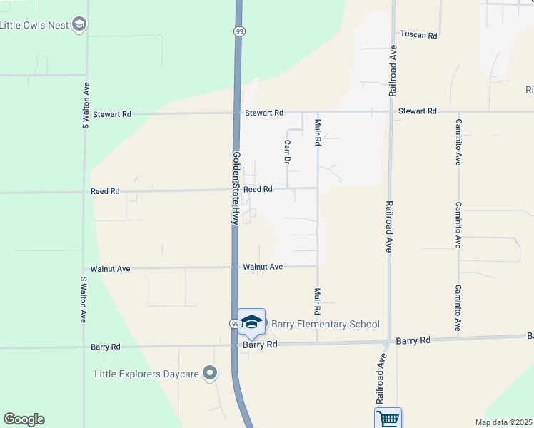 map of restaurants, bars, coffee shops, grocery stores, and more near 1236 Reed Road in Yuba City