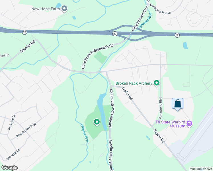 map of restaurants, bars, coffee shops, grocery stores, and more near 4300-4312 Amelia-Olive Branch Road in Batavia