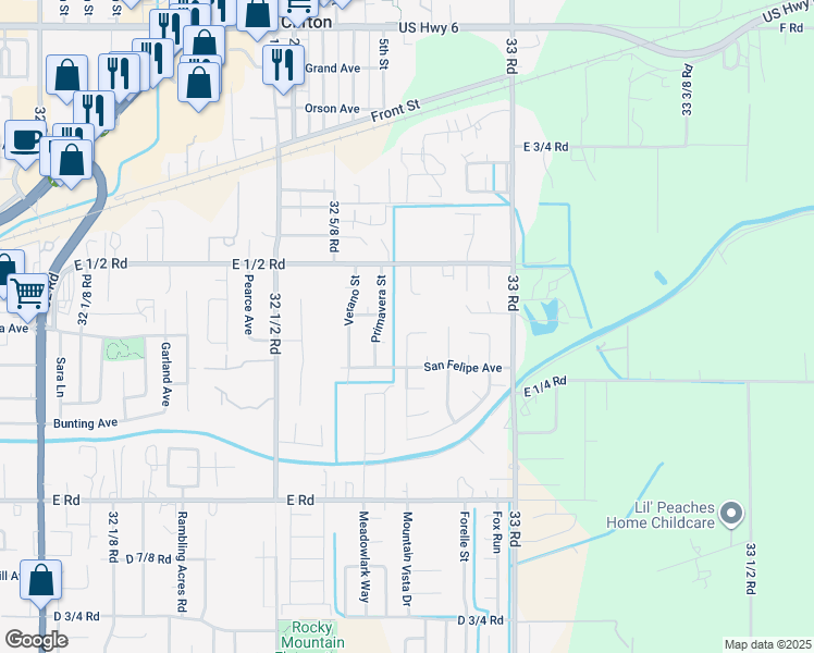 map of restaurants, bars, coffee shops, grocery stores, and more near 533 North Mountain Oak Court in Clifton
