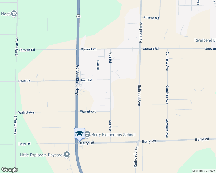 map of restaurants, bars, coffee shops, grocery stores, and more near 1145 Larry Way in Yuba City