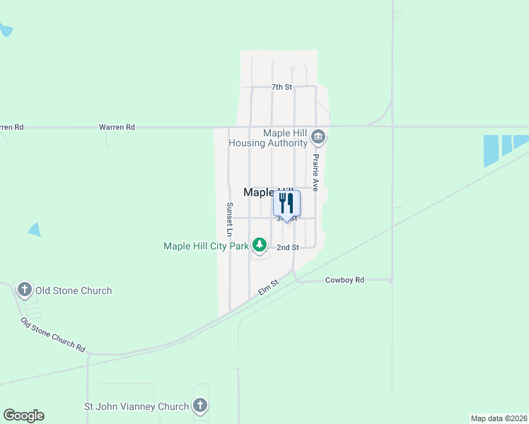 map of restaurants, bars, coffee shops, grocery stores, and more near in Maple Hill