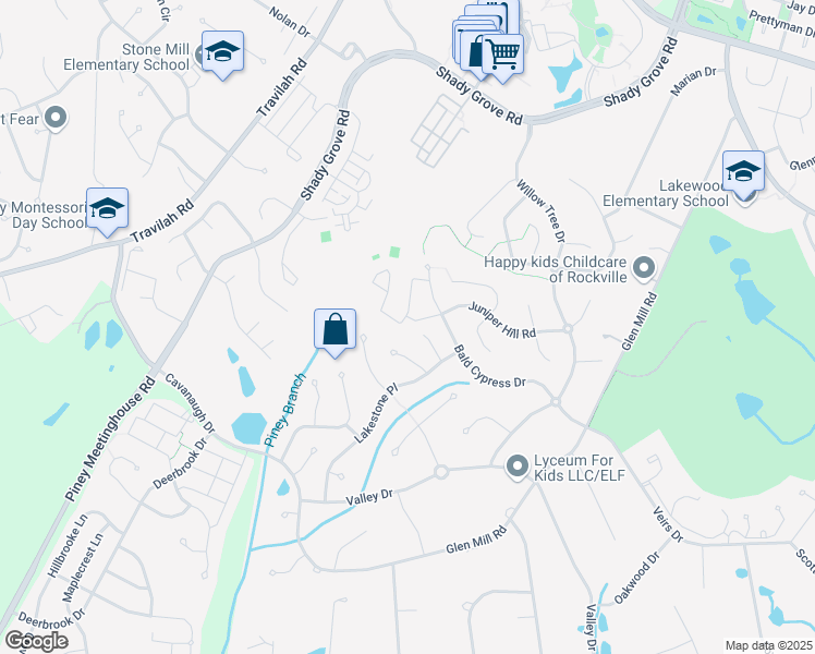 map of restaurants, bars, coffee shops, grocery stores, and more near 13791 Lambertina Place in Rockville