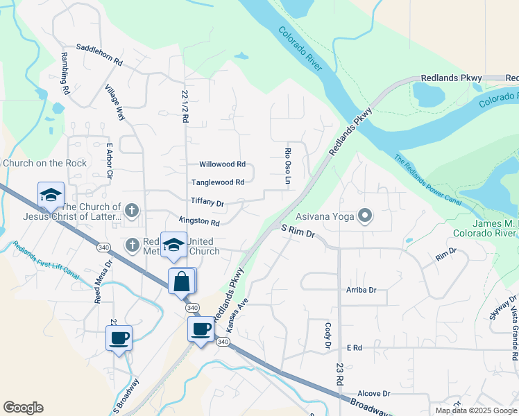 map of restaurants, bars, coffee shops, grocery stores, and more near 2269 Tiffany Drive in Grand Junction